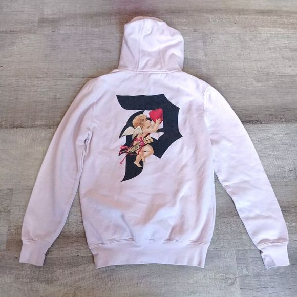 Y2K Primitive Hoodie Mens XS Pullover Heartbreakers Club Skateboarding Pink - Picture 1 of 7